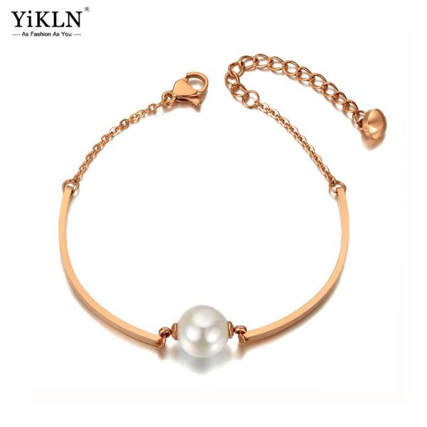 link, chain yikln rose gold stainless steel white pearl charm bracelets for women trendy cz crystal link bohemia jewelry yb20104, Black
link, chain yikln rose gold stainless steel white pearl charm bracelets for women trendy cz crystal link bohemia jewelry yb20104, Black