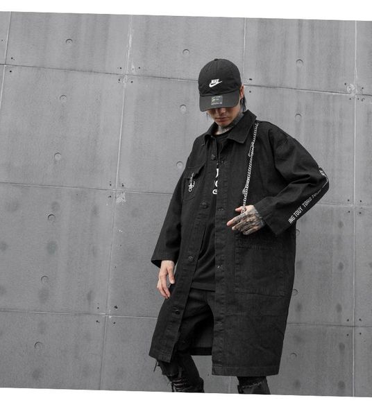 men's trench coats aprilmomo 2021 mid-length fashion trend black lapel hole coat loose cotton long-sleeved jacket wear solid color, Tan;black
men's trench coats aprilmomo 2021 mid-length fashion trend black lapel hole coat loose cotton long-sleeved jacket wear solid color, Tan;black