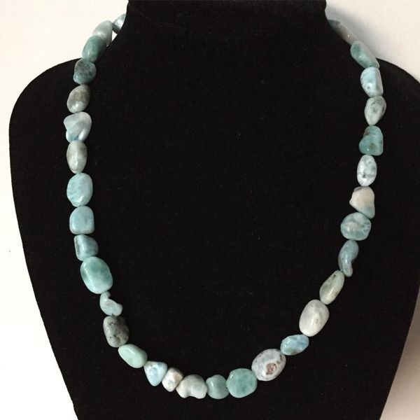 vintage classic natural stone necklace jewelry noble 6-8-10-12mm genuine raw mineral blue larimar beaded chain strand necklaces chains, Silver
vintage classic natural stone necklace jewelry noble 6-8-10-12mm genuine raw mineral blue larimar beaded chain strand necklaces chains, Silver