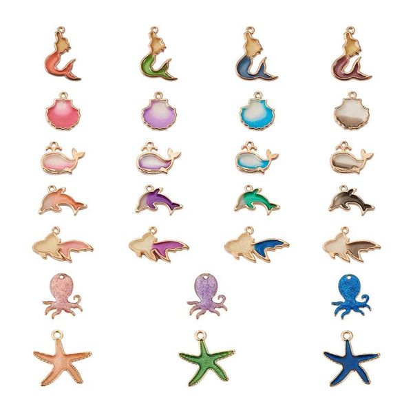 charms 52pcs ocean style alloy enamel pendant charm with resin shell mixed shape light gold for jewelry making diy bracelet necklace, Bronze;silver
charms 52pcs ocean style alloy enamel pendant charm with resin shell mixed shape light gold for jewelry making diy bracelet necklace, Bronze;silver