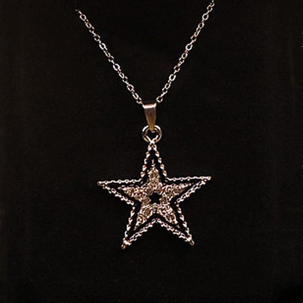 pendant necklaces romantic simple star-shaped necklace exquisite crystal zircon stainless steel clavicle chain womens wedding jewelry, Silver
pendant necklaces romantic simple star-shaped necklace exquisite crystal zircon stainless steel clavicle chain womens wedding jewelry, Silver