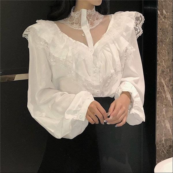 heydress womens shirts spring turtleneck blouses women lace patchwork long sleeve female solid vintage korean blusas mujer, White
heydress womens shirts spring turtleneck blouses women lace patchwork long sleeve female solid vintage korean blusas mujer, White