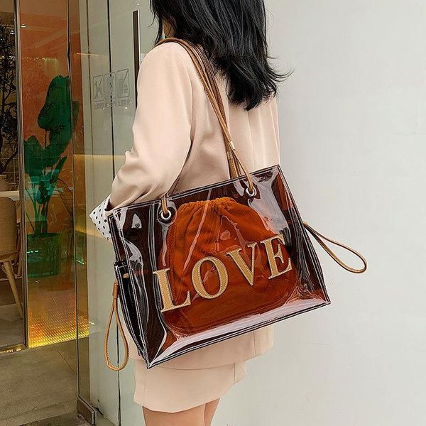 evening bags high-quality leather women's handbag 2021 korean foreign style tote bag large-capacity transparent jelly shoulder messenge
evening bags high-quality leather women's handbag 2021 korean foreign style tote bag large-capacity transparent jelly shoulder messenge