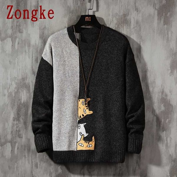 zongke cartoon cat knitted sweater men winter mens clothes pullover mens sweaters harajuku sweater arrivals -3xl 211014, White;black
zongke cartoon cat knitted sweater men winter mens clothes pullover mens sweaters harajuku sweater arrivals -3xl 211014, White;black