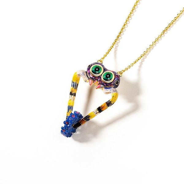 the listing of big-eyed spider enamel glaze necklace clavicle chain fashion trend personality european and american jewelry pendant necklace, Silver
the listing of big-eyed spider enamel glaze necklace clavicle chain fashion trend personality european and american jewelry pendant necklace, Silver