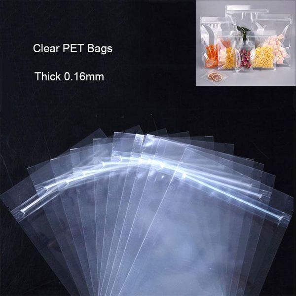 storage bags 10-50pcs/lots thick 0.16mm high clear pet food self sealing package for sugar candy coffee dried fruits flower
storage bags 10-50pcs/lots thick 0.16mm high clear pet food self sealing package for sugar candy coffee dried fruits flower