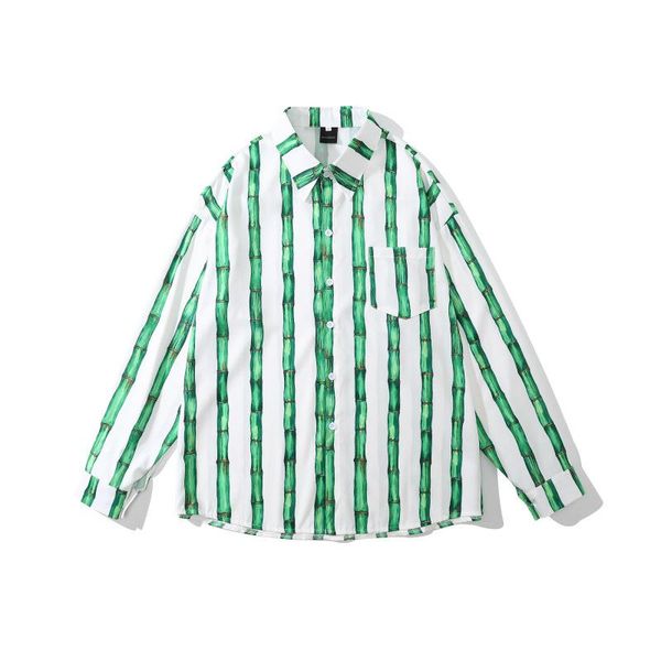men's casual shirts brand hip hop bamboo print long sleeve shirt streetwear harajuku loose mens fashion coats button blouse, White;black
men's casual shirts brand hip hop bamboo print long sleeve shirt streetwear harajuku loose mens fashion coats button blouse, White;black