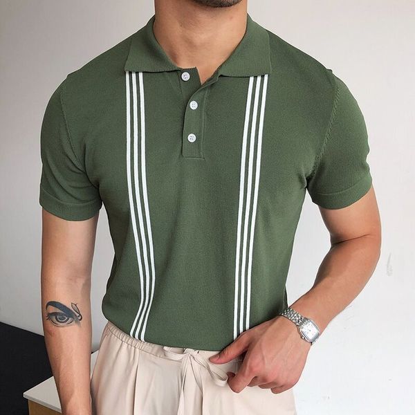 shaped striped men s street polo shirt comfortable classic fashion daily travel work party workout, White;black
shaped striped men s street polo shirt comfortable classic fashion daily travel work party workout, White;black