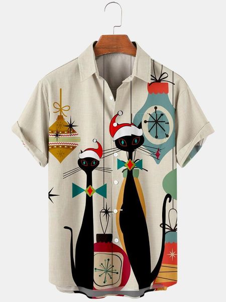 men's casual shirts 2021 cross 1 christmas cat elements 3d digital printing trendy loose short sleeve shirt top, White;black
men's casual shirts 2021 cross 1 christmas cat elements 3d digital printing trendy loose short sleeve shirt top, White;black