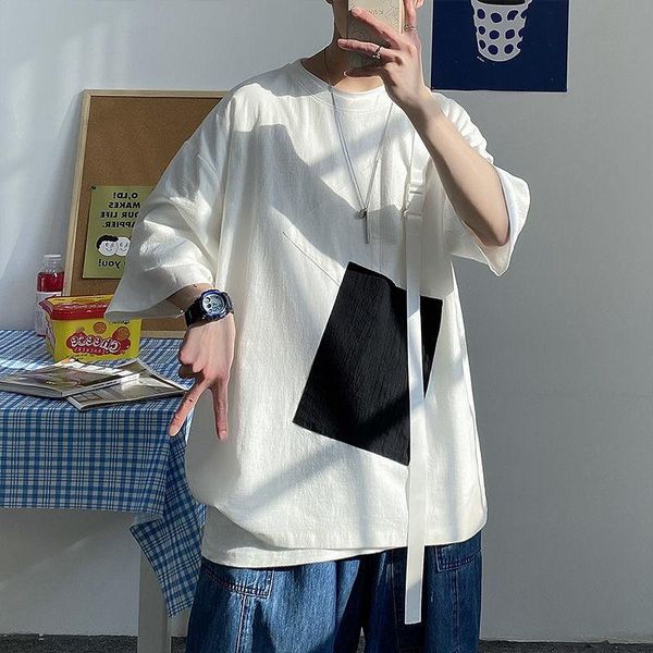 men's t-shirts oversized men t shirt summer korean short sleeve o neck china style harajuku fashion high street hip cotton clothes vint, White;black
men's t-shirts oversized men t shirt summer korean short sleeve o neck china style harajuku fashion high street hip cotton clothes vint, White;black