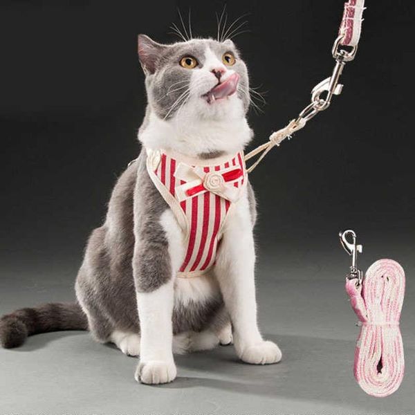 cat dog stripe harness vest with bowtie adjustable cute lead leash set for cats kitten puppy dogs pet supplies collars & leads
cat dog stripe harness vest with bowtie adjustable cute lead leash set for cats kitten puppy dogs pet supplies collars & leads