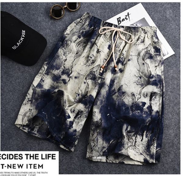 2021 soccer shorts summer style cotton and linen printed big pants beach men's loose ggg333, Black;red
2021 soccer shorts summer style cotton and linen printed big pants beach men's loose ggg333, Black;red
