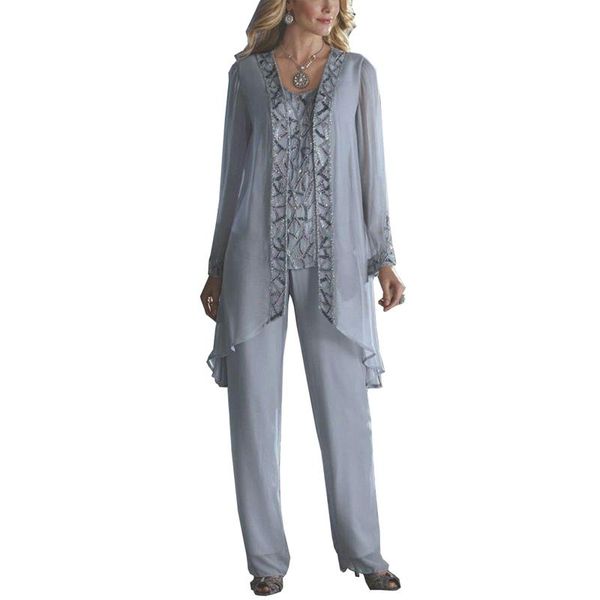 women's two piece pants mother of the bride pantsuits beading women wedding suit with sequins jacket 3 pcs groom custom dress, White
women's two piece pants mother of the bride pantsuits beading women wedding suit with sequins jacket 3 pcs groom custom dress, White