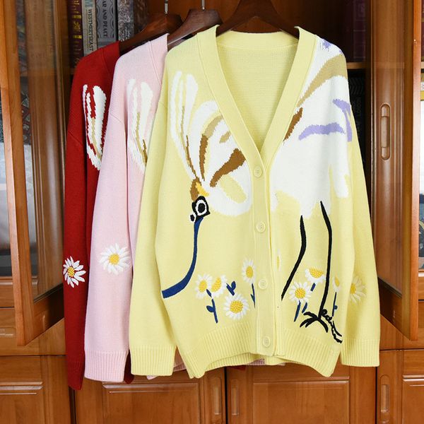 women's sweaters 2021 female spring sweet mesh coat 40% loose wool v-neck cardigans a973, White;black
women's sweaters 2021 female spring sweet mesh coat 40% loose wool v-neck cardigans a973, White;black