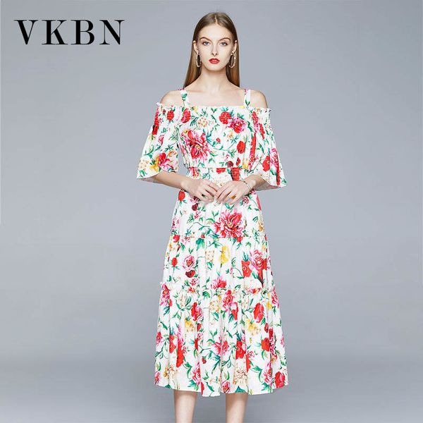 vkbn flowers print summer dress women spaghetti strap slash neck party woman dress up clothes fashion dress elegant 210507, Black;gray
vkbn flowers print summer dress women spaghetti strap slash neck party woman dress up clothes fashion dress elegant 210507, Black;gray