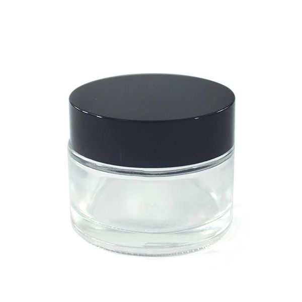 storage bottles & jars 200pcs 30g clear glass cream jar with black aluminum cap cosmetic packaging 1oz
storage bottles & jars 200pcs 30g clear glass cream jar with black aluminum cap cosmetic packaging 1oz