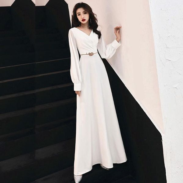 party dresses elegant muslim evening 2021 a -line long sleeves chiffon islamic dubai saudi arabic prom dress white and gold belt, White;black
party dresses elegant muslim evening 2021 a -line long sleeves chiffon islamic dubai saudi arabic prom dress white and gold belt, White;black