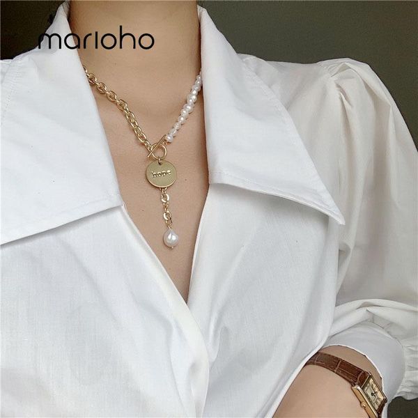 marioho 2021 trendy natural freshwater pearls asymmetry metal chain clavicle chokers necklaces ot buckle for women jewelry pendant, Silver
marioho 2021 trendy natural freshwater pearls asymmetry metal chain clavicle chokers necklaces ot buckle for women jewelry pendant, Silver