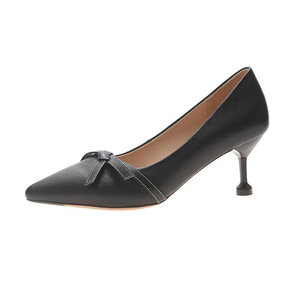 dress shoes women's pumps wine glass with fashion mouth first layer cowhide solid color viscose imitation leather 6.5cm high heels, Black
dress shoes women's pumps wine glass with fashion mouth first layer cowhide solid color viscose imitation leather 6.5cm high heels, Black