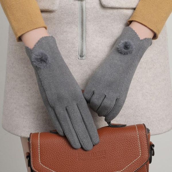 five fingers gloves outdoor women cycling elegant warm plush inside autumn winter touch screen, Blue;gray
five fingers gloves outdoor women cycling elegant warm plush inside autumn winter touch screen, Blue;gray