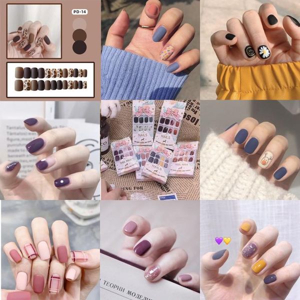 false nails 24pcs/set fake with glue rhinestones long detachable french stick on daisy leopard design nail art diy manicure tool, Red;gold
false nails 24pcs/set fake with glue rhinestones long detachable french stick on daisy leopard design nail art diy manicure tool, Red;gold