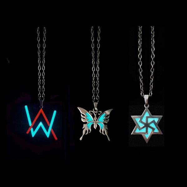 pendant necklaces novel luminous glowing butterfly necklace hexagram glow in the dark for women men halloween gift, Silver
pendant necklaces novel luminous glowing butterfly necklace hexagram glow in the dark for women men halloween gift, Silver