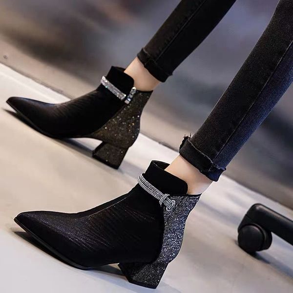 shoes ankle boots woman,sequince cloth square heel,pointed toe,women shoes,rhinestone buckle strap,fashion footware,black,pink 4az9
shoes ankle boots woman,sequince cloth square heel,pointed toe,women shoes,rhinestone buckle strap,fashion footware,black,pink 4az9