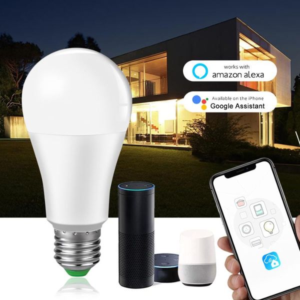 bulbs 15w smart wifi light bulb e27 b22 dimmable led lamp app remote control timer function compatible with alexa google assistant
bulbs 15w smart wifi light bulb e27 b22 dimmable led lamp app remote control timer function compatible with alexa google assistant