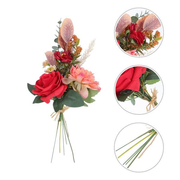 decorative flowers & wreaths 1pc exquisite flower bouquet romantic faux adorn living room prop
decorative flowers & wreaths 1pc exquisite flower bouquet romantic faux adorn living room prop