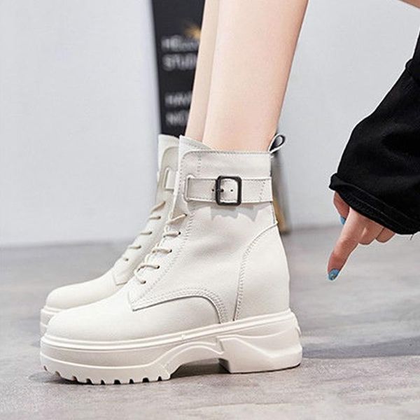 boots women autumn non-slip cross-tied ankle casual high buckle strap shoes platform wedges b23-50, Black
boots women autumn non-slip cross-tied ankle casual high buckle strap shoes platform wedges b23-50, Black