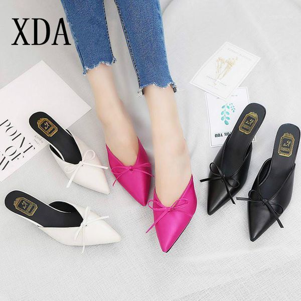 slippers xda small heel women pointed toe mules dress slides female high ladies elegant sandals e081, Black
slippers xda small heel women pointed toe mules dress slides female high ladies elegant sandals e081, Black