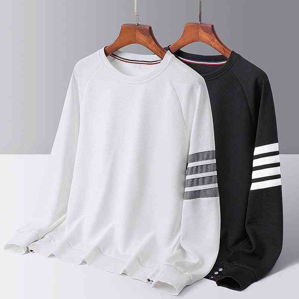 autumn winter waffle sweatshirt men's four bars wo lovers' single clothes fashion sports youth casual sweater, Black
autumn winter waffle sweatshirt men's four bars wo lovers' single clothes fashion sports youth casual sweater, Black