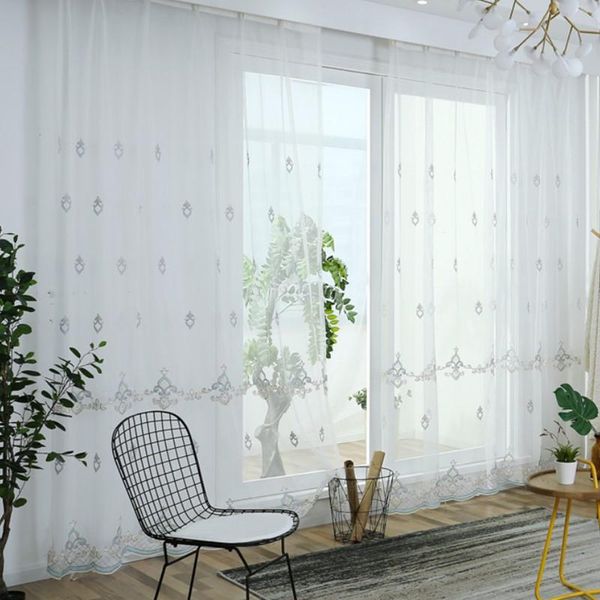 curtain & drapes window screen white mesh bottom high-end living room bedroom balcony european embroidery
curtain & drapes window screen white mesh bottom high-end living room bedroom balcony european embroidery