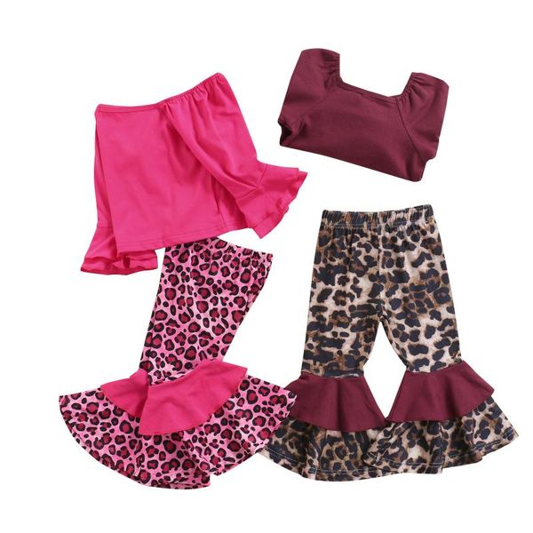 clothing sets est 2pcs kids autumn outfits, solid color flare sleeve t-shirt + leopard print bell-bottom pants for little girls, 2-7 years, White
clothing sets est 2pcs kids autumn outfits, solid color flare sleeve t-shirt + leopard print bell-bottom pants for little girls, 2-7 years, White