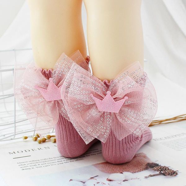 sequins bow baby socks spring autumn crown princess girls short knitted cotton toddler kids, Pink;yellow
sequins bow baby socks spring autumn crown princess girls short knitted cotton toddler kids, Pink;yellow