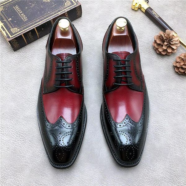 luxury classic mens brogue oxfords dress shoes genuine cow leather lace up male formal footwear wedding italian shoes, Black
luxury classic mens brogue oxfords dress shoes genuine cow leather lace up male formal footwear wedding italian shoes, Black