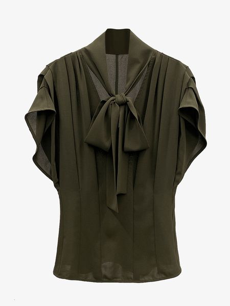 of parts elegant woman bowknot ribbon plissado shirt fishbone zip-up waist skirt workwear quality, Black
of parts elegant woman bowknot ribbon plissado shirt fishbone zip-up waist skirt workwear quality, Black
