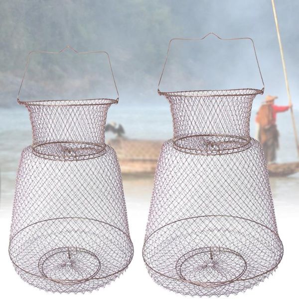 trap cage with handle steel wire spring door foldable basket fishing net portable crab shrimp accessories
trap cage with handle steel wire spring door foldable basket fishing net portable crab shrimp accessories