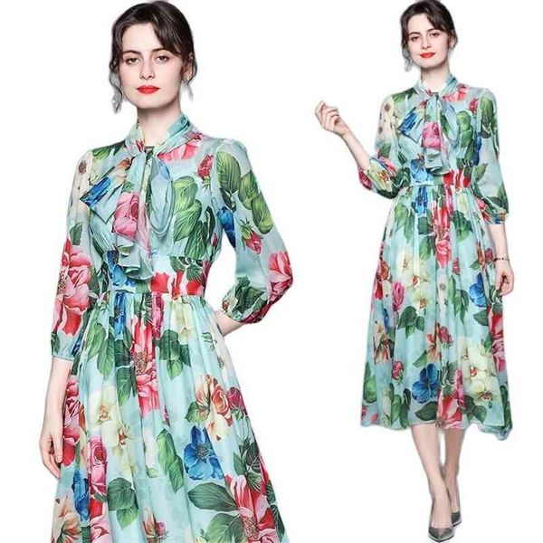 fashion women's dress chiffon printed bowknot neck long sleeve elegant summer vacation style skirt 210520, Black;gray
fashion women's dress chiffon printed bowknot neck long sleeve elegant summer vacation style skirt 210520, Black;gray