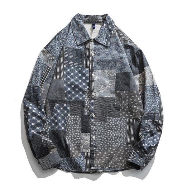 men's casual shirts long sleeve denim shirt for men fashion cashew flowers print patchwork male turn-down collar vintage cowboy clothi, White;black
men's casual shirts long sleeve denim shirt for men fashion cashew flowers print patchwork male turn-down collar vintage cowboy clothi, White;black