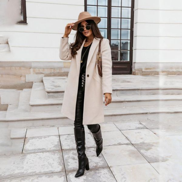 women's wool & blends autumn/winter plus size jacket ol commuter elegant lapel suit fashion single-breasted lined pocket slim long, Black
women's wool & blends autumn/winter plus size jacket ol commuter elegant lapel suit fashion single-breasted lined pocket slim long, Black