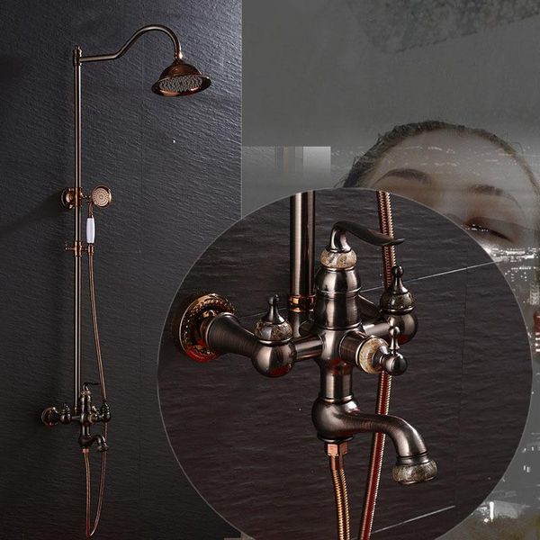 bathroom shower sets american style jade set rose gold brown bronze and cold water faucet retro adjustable lift
bathroom shower sets american style jade set rose gold brown bronze and cold water faucet retro adjustable lift