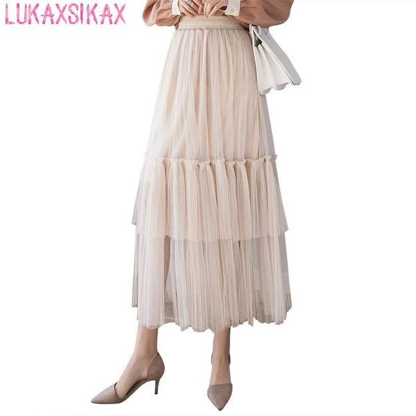 skirts 2021 spring summer women skirt pleated big hem mesh tulle cake elastic waist slim midi long, Black
skirts 2021 spring summer women skirt pleated big hem mesh tulle cake elastic waist slim midi long, Black