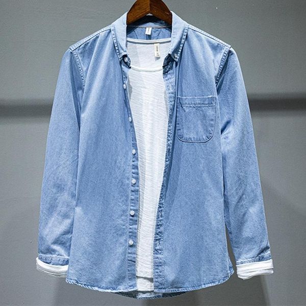 men's casual shirts denim long sleeve shirt four seasons business fashion retro jacket male brand clothes, White;black
men's casual shirts denim long sleeve shirt four seasons business fashion retro jacket male brand clothes, White;black