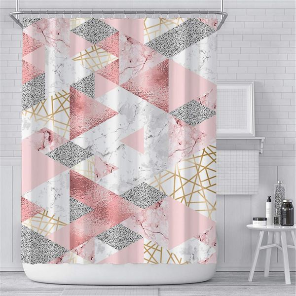marble geometric shower curtain, glitter pink abstract shower curtain for bathroom, modern luxury textured fabric bath curtains
marble geometric shower curtain, glitter pink abstract shower curtain for bathroom, modern luxury textured fabric bath curtains