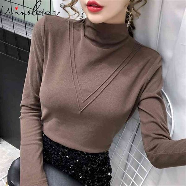 spring autumn women turtleneck t shirt tees warm thick t-shirts female bottoming long sleeve tshirt 8 colors t07905b 210421, White
spring autumn women turtleneck t shirt tees warm thick t-shirts female bottoming long sleeve tshirt 8 colors t07905b 210421, White