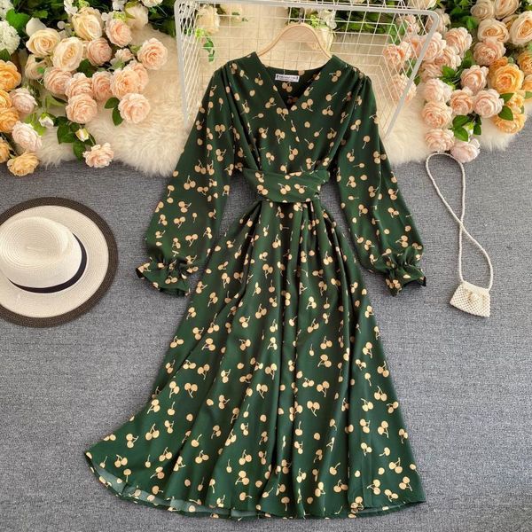 casual dresses arrival women's sweet vintage cherry print v-neck flared sleeve party female chiffon elegant dress vestidos, Black;gray
casual dresses arrival women's sweet vintage cherry print v-neck flared sleeve party female chiffon elegant dress vestidos, Black;gray