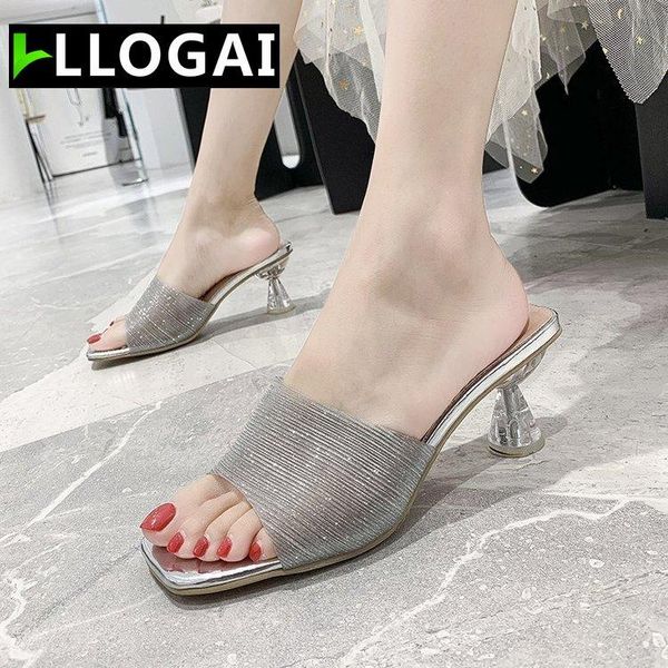 crystal heel high heels women's summer fashion outer wear net red sandals and slippers square toe stiletto, Black
crystal heel high heels women's summer fashion outer wear net red sandals and slippers square toe stiletto, Black