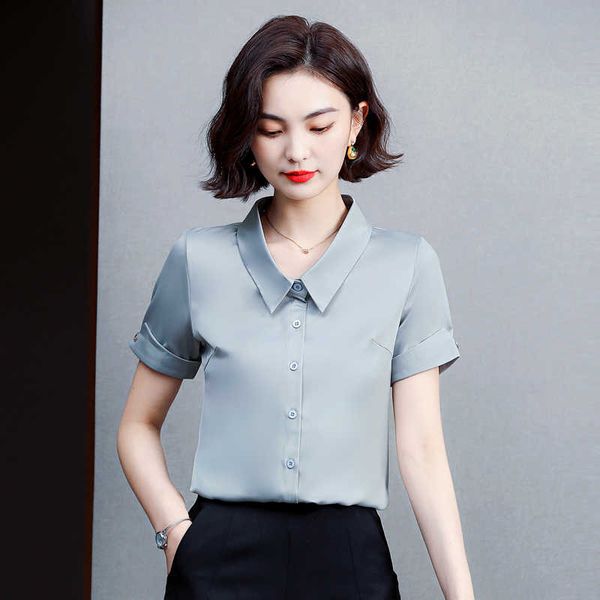 summer korean fashion satin women shirts turn-down collar office lady button up blouse plus size xxxl short sleeve ladies 210531, White
summer korean fashion satin women shirts turn-down collar office lady button up blouse plus size xxxl short sleeve ladies 210531, White