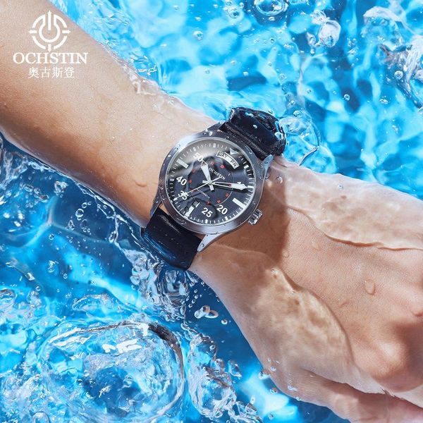 wristwatches swiss brand ochstin men's automatic mechanical watch double calendar fashion waterproof nylon, Slivery;brown
wristwatches swiss brand ochstin men's automatic mechanical watch double calendar fashion waterproof nylon, Slivery;brown